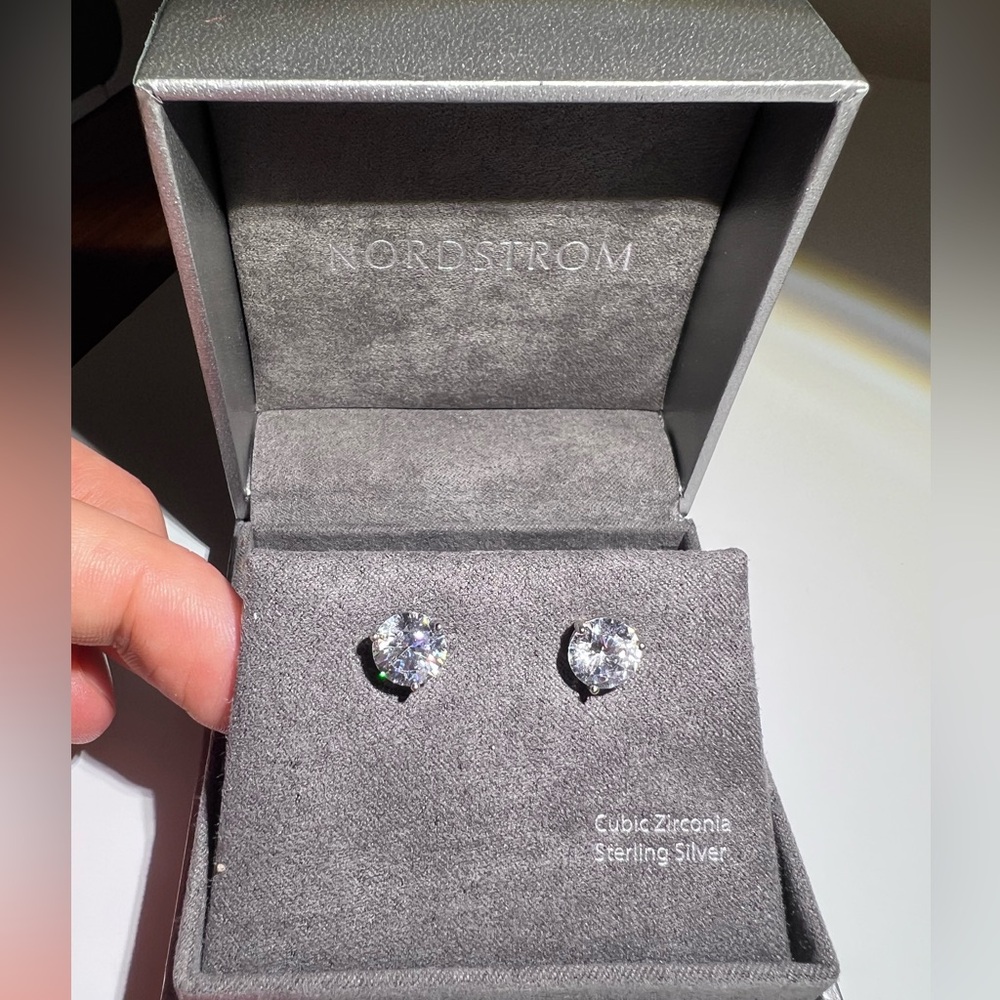 Nordstrom Sterling Silver Cubic Zirconia Earrings